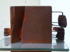 2009, Gips, Stahl, Spiegel, 140 x 30 x 30 cm