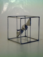 Zinnguss, Drahtgestell, 2006,  12 x 12 x 12 cm