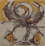 Strichätzung, Aquatinta, Reservage, 2006, 15 x 15 cm Plattenmaß