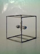 Zinnguss, Drahtgestell, 2006 ,  12 x 12 x 12 cm