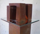 2009, Gips, Stahl, Spiegel, 140 x 30 x 30 cm