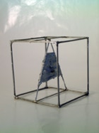 Zinnguss, Drahtgestell, 2006,  12 x 12 x 12 cm