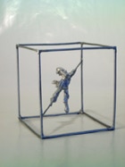 Zinnguss, Drahtgestell, 2006,  12 x 12 x 12 cm