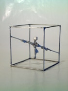Zinnguss, Drahtgestell, 2006,  12 x 12 x 12 cm