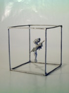 Zinnguss, Drahtgestell, 2006,  12 x 12 x 12 cm