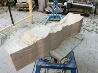 Abtrag der Oberseite in der Seitenansicht