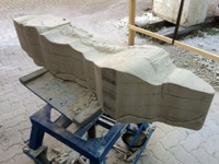 Abtrag der Oberseite in der Seitenansicht