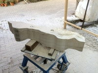 Abtrag der Unterseitseite in der Seitenansicht