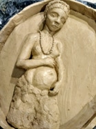 Gips, Silikon, Ton das Original befindet sich Innen