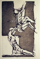 Strichätzung, Aquatinta, Reservage, 1996, 19.5 x 25.5 cm Plattenmaß