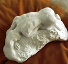 Gips, Silikon, Ton das Original befindet sich Innen